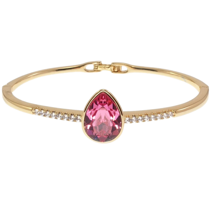 Браслет Xuping цвет 18K с кр-ми Swarovski Кристалл Rose на дорожке ø 6,5см фото №6