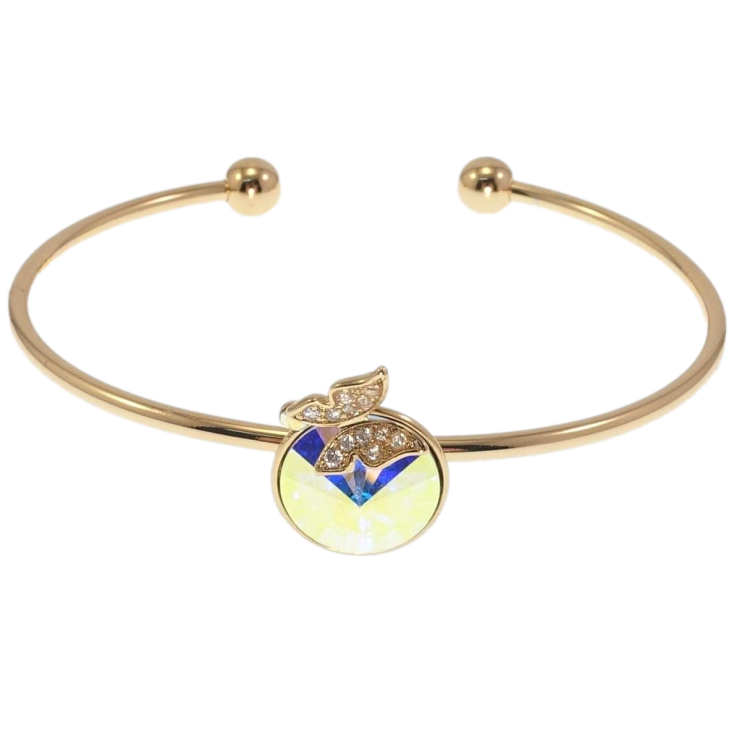 Браслет Xuping цвет 18K с кр-ми Swarovski Кристалл АВ с бабочкой ø 6,5см фото №4