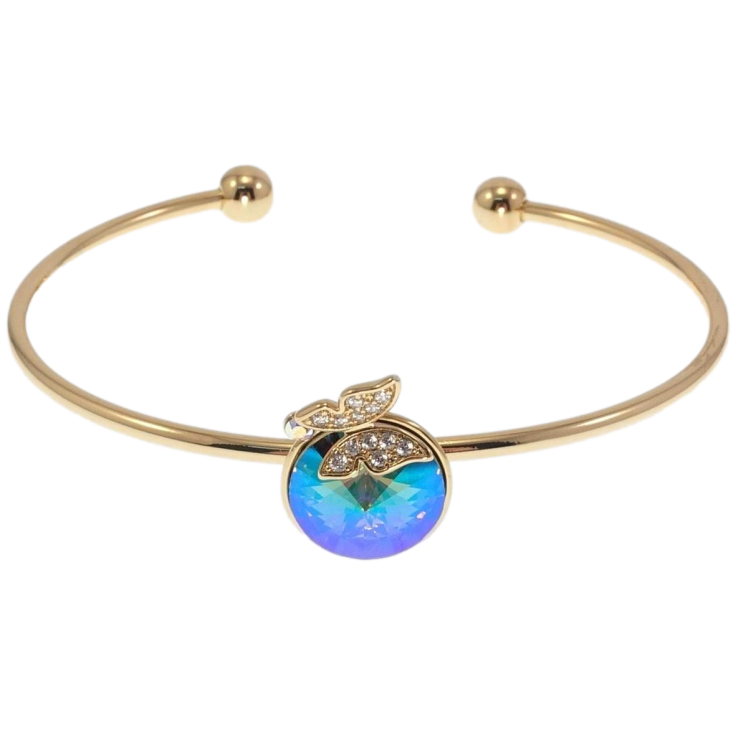 Браслет Xuping цвет 18K с кр-ми Swarovski Кристалл Erinite Shimmer с бабочкой ø 6,5см фото №10