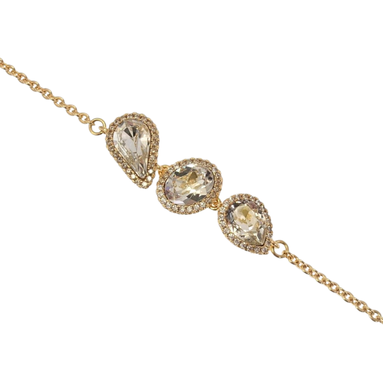 Браслет Xuping цвет 18K с кр-ми Swarovski Кристаллы Moonlight длина с доп.цепочкой 16-19см х 2мм фото №1 Браслет Xuping цвет 18K с кр-ми Swarovski Кристаллы Moonlight длина с доп.цепочкой 16-19см х 2мм фото №1