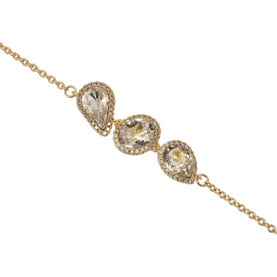 Браслет Xuping цвет 18K с кр-ми Swarovski Кристаллы Moonlight длина с доп.цепочкой 16-19см х 2мм фото №1 Браслет Xuping цвет 18K с кр-ми Swarovski Кристаллы Moonlight длина с доп.цепочкой 16-19см х 2мм фото №1