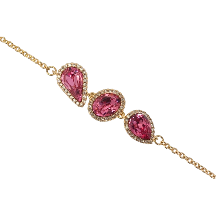 Браслет Xuping цвет 18K с кр-ми Swarovski Кристаллы Rose длина с доп.цепочкой 16-19см х 2мм фото №25