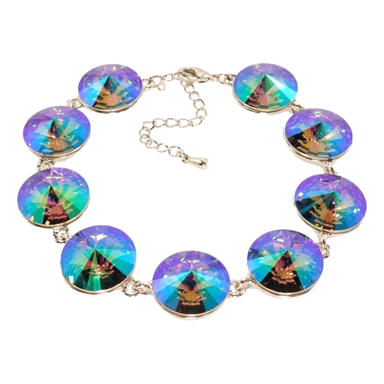 Браслет Xuping колір Родій з кр-ми Swarovski Кристали Paradise Shine довжина з доп.ланцюжком 17.5-22.5см х 14мм фото №1 Браслет Xuping колір Родій з кр-ми Swarovski Кристали Paradise Shine довжина з доп.ланцюжком 17.5-22.5см х 14мм фото №1