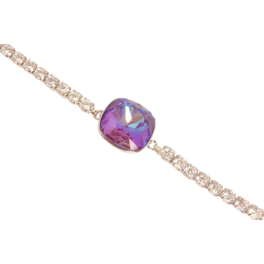 Браслет Xuping колір Родій із кристалами Swarovski Доріжка з кристалом Meridian Blue довжина 15-20см х 3мм фото №1 Браслет Xuping колір Родій із кристалами Swarovski Доріжка з кристалом Meridian Blue довжина 15-20см х 3мм фото №1