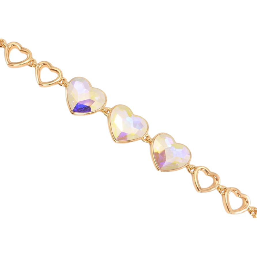 Браслет Xuping цвет 18K с кристаллами Swarovski Кристаллы Aurore Boreal доп. замок 17.5,19см х 9мм фото №1 Браслет Xuping цвет 18K с кристаллами Swarovski Кристаллы Aurore Boreal доп. замок 17.5,19см х 9мм фото №1