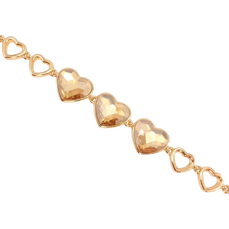 Браслет Xuping колір 18K із кристалами Swarovski Кристали Golden Shadow дод. замок 17.5,19см х 9мм фото №2