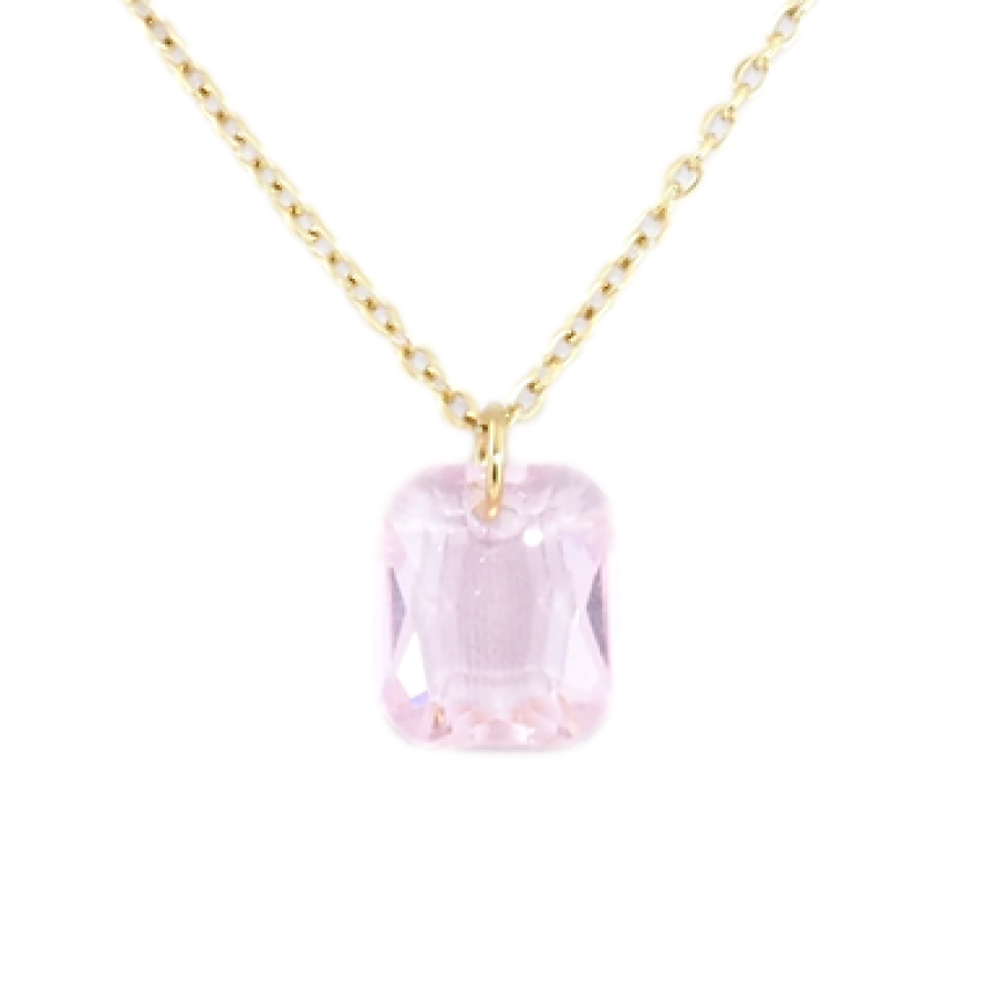 Подвеска на цепочке Xuping ТТМ Stainless Steel цвет 14K Розовый кристалл, 10х12мм длинна 47-52см х 1мм фото №1 Подвеска на цепочке Xuping ТТМ Stainless Steel цвет 14K Розовый кристалл, 10х12мм длинна 47-52см х 1мм фото №1