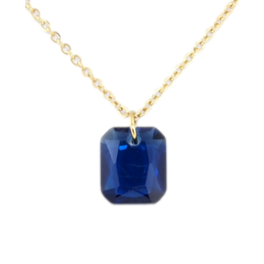 Подвеска на цепочке Xuping ТТМ Stainless Steel цвет 14K Синий кристалл, 10х12мм длинна 47-51см х 1мм фото №1 Подвеска на цепочке Xuping ТТМ Stainless Steel цвет 14K Синий кристалл, 10х12мм длинна 47-51см х 1мм фото №1