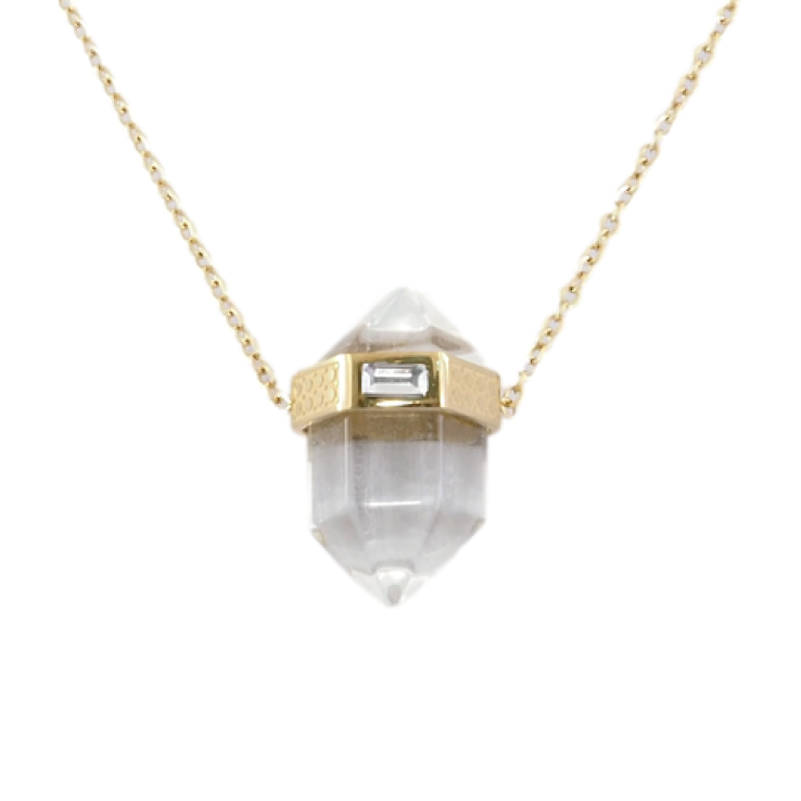 Подвеска на цепочке Xuping ТТМ Stainless Steel цвет 14K Кристалл длинна 44-49см х 1мм фото №5