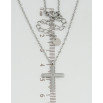 Подвеска на цепочке Xuping ТТМ Stainless Steel цвет Родий Крестик длина 46-51см х 1мм фото №3