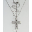 Подвеска на цепочке Xuping ТТМ Stainless Steel цвет Родий Крестик длина 45-50см х 1мм фото №3