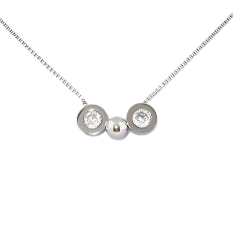 Подвеска на цепочке Xuping ТТМ Stainless Steel цвет Родий Бусина с кристаллами длина 43-48см х 1мм фото №1 Подвеска на цепочке Xuping ТТМ Stainless Steel цвет Родий Бусина с кристаллами длина 43-48см х 1мм фото №1