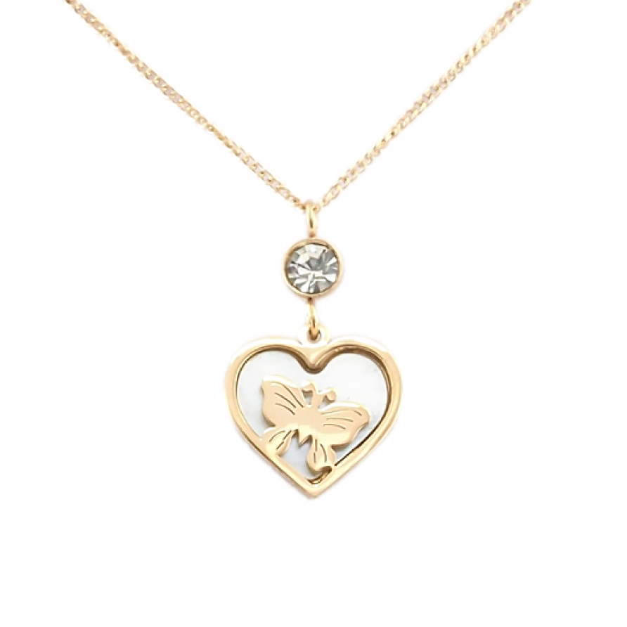 Подвеска на цепочке Xuping ТТМ Stainless Steel цвет 18K Перламутровое сердце длина 43-48.5см х 1мм фото №1 Подвеска на цепочке Xuping ТТМ Stainless Steel цвет 18K Перламутровое сердце длина 43-48.5см х 1мм фото №1