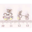 Серьги Xuping цвет Родий с кристаллами Swarovski пусеты Влюбленные лебеди с кристаллами АВ фото №2