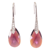Серьги Xuping цвет Родий с кристаллами Swarovski французский замок "Кристаллы Burgundy" фото №2 Серьги Xuping цвет Родий с кристаллами Swarovski французский замок "Кристаллы Burgundy" фото №2