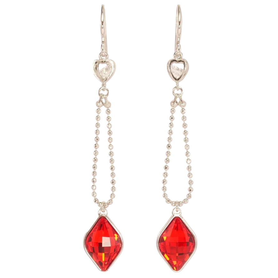 Серьги Xuping цвет Родий с кристаллами Swarovski французский замок Цепочка Петлёй с кристаллом Siam фото №1 Серьги Xuping цвет Родий с кристаллами Swarovski французский замок Цепочка Петлёй с кристаллом Siam фото №1