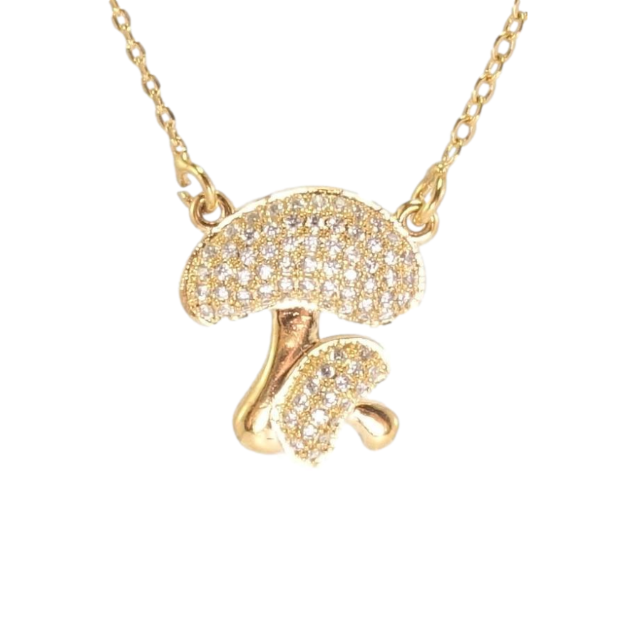 Подвеска на цепочке Xuping Позолота 18K Грибочки с цирконием длина 42-45см х 1мм фото №1 Подвеска на цепочке Xuping Позолота 18K Грибочки с цирконием длина 42-45см х 1мм фото №1