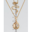 Кулон на ланцюжку Xuping Позолота 18K Крапелька з кришталевими квіточками довжина 41-47см х 1.5мм фото №3