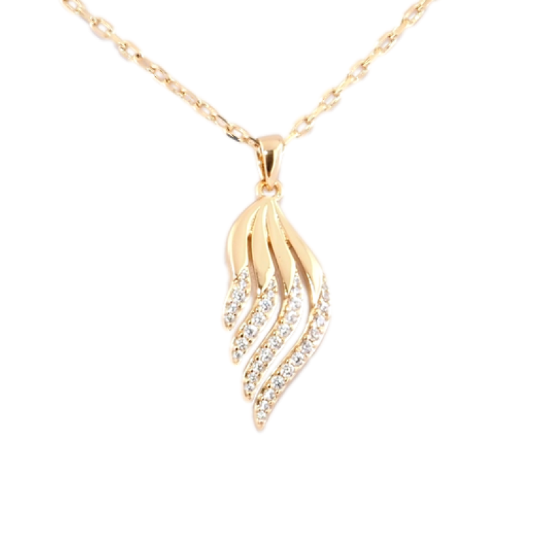 Кулон на ланцюжку Xuping Позолота 18K Крило з цирконієм довжина 45-48см х 1мм фото №1