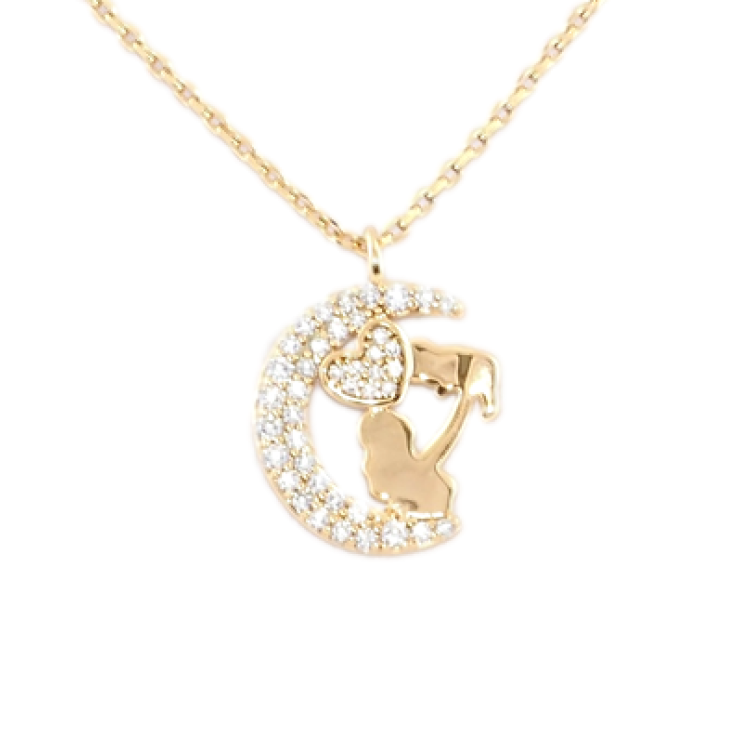 Кулон на цепочке Xuping Позолота 18K Радость материнства длина 45-48см х 1мм фото №10