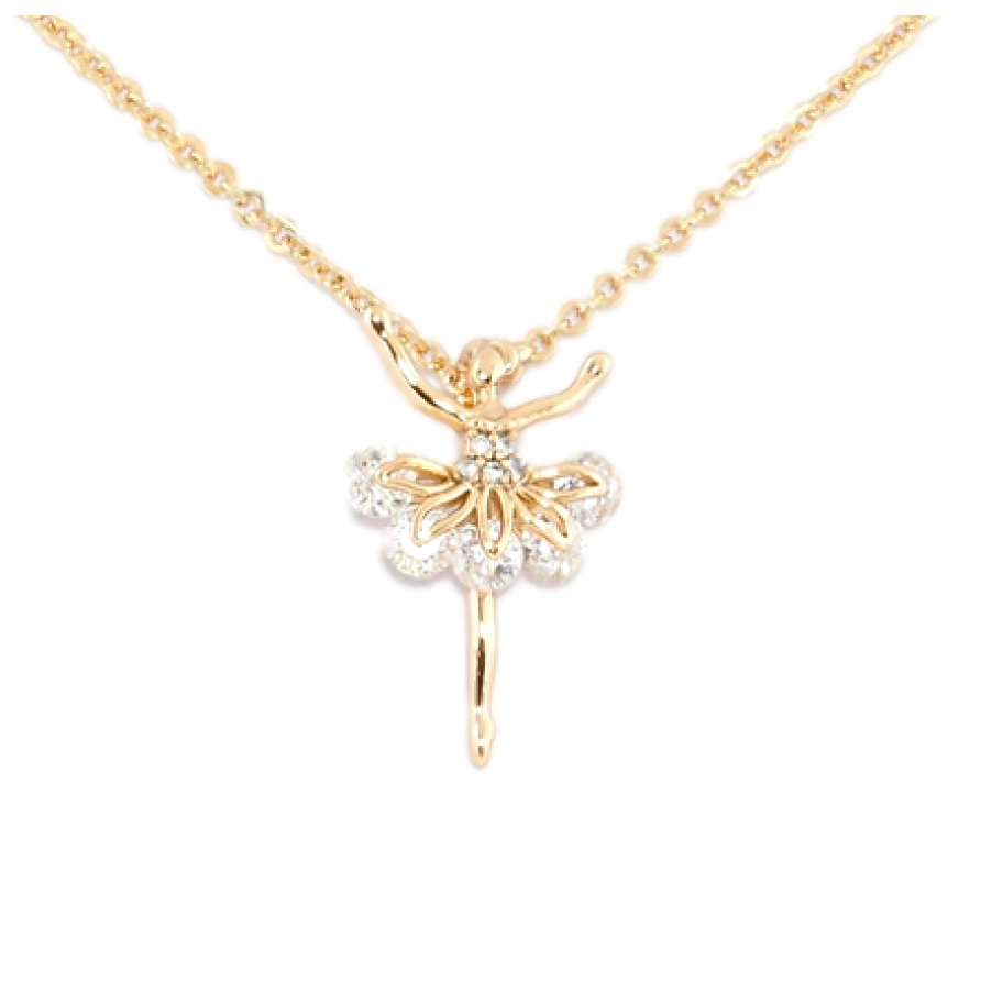 Кулон на цепочке Xuping Позолота 18K Танцовщица длина 45-50см х 1мм фото №1