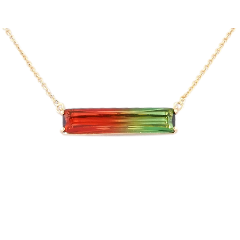 Подвеска на цепочке Xuping Позолота 18K Красно-зеленый кристалл длина 47-50см х 1мм фото №1 Подвеска на цепочке Xuping Позолота 18K Красно-зеленый кристалл длина 47-50см х 1мм фото №1