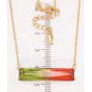 Подвеска на цепочке Xuping Позолота 18K Красно-зеленый кристалл длина 47-50см х 1мм фото №4 Подвеска на цепочке Xuping Позолота 18K Красно-зеленый кристалл длина 47-50см х 1мм фото №4