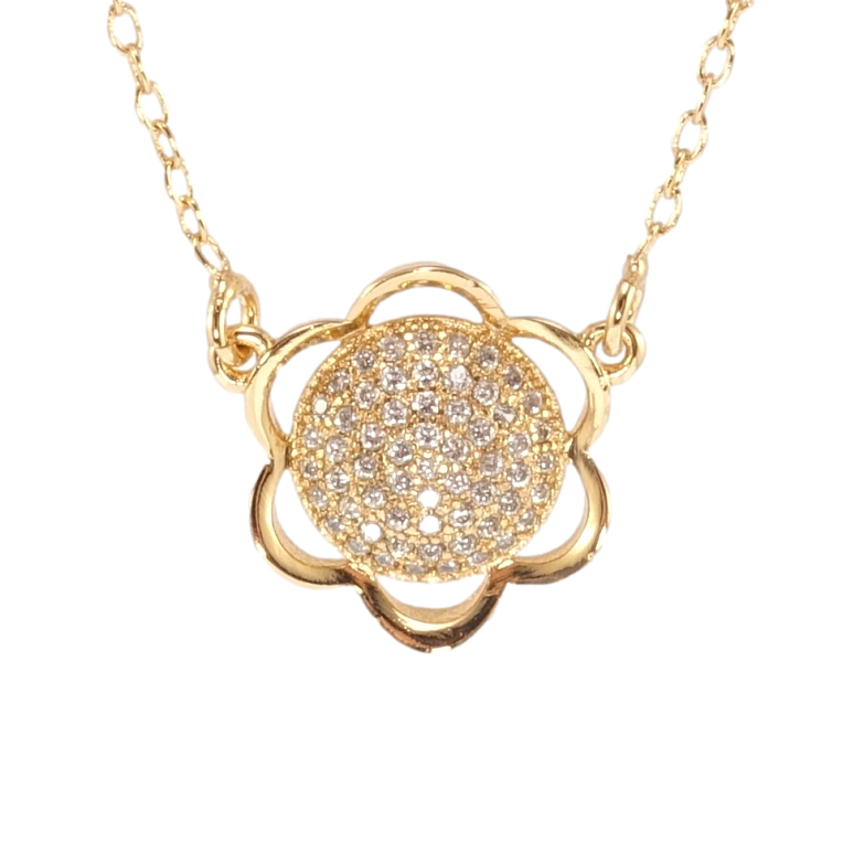 Подвеска на цепочке Xuping Позолота 18K Цветок с цирконием длина 41-44см х 1мм фото №1 Подвеска на цепочке Xuping Позолота 18K Цветок с цирконием длина 41-44см х 1мм фото №1