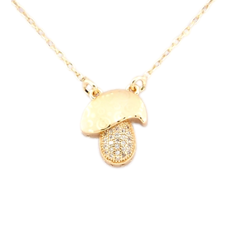 Подвеска на цепочке Xuping Позолота 18K Гриб с цирконием и узором напылением длина 43-46см х 1мм фото №24