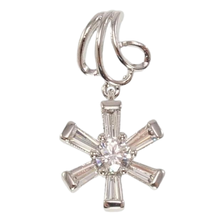 Кулон Xuping Родий Кристальная снежинка фото №2