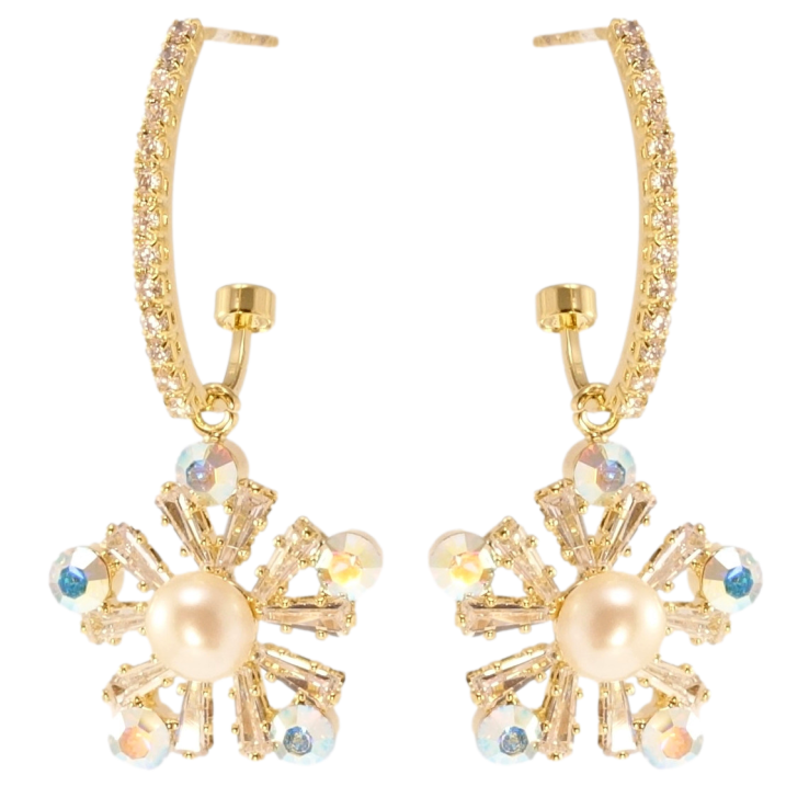 Сережки Xuping JEAN GOUJON Позолота 14K пусети Витончені сніжинки на дугах фото №15 Сережки Xuping JEAN GOUJON Позолота 14K пусети Витончені сніжинки на дугах фото №15