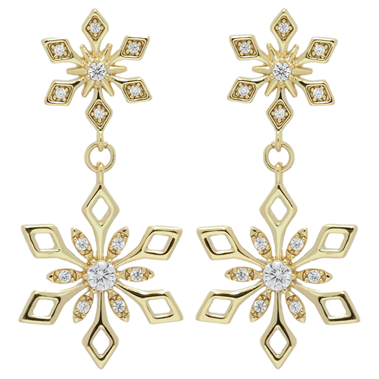 Сережки Xuping QQMM Позолота 14K пусети Підвіски сніжинки фото №13 Сережки Xuping QQMM Позолота 14K пусети Підвіски сніжинки фото №13