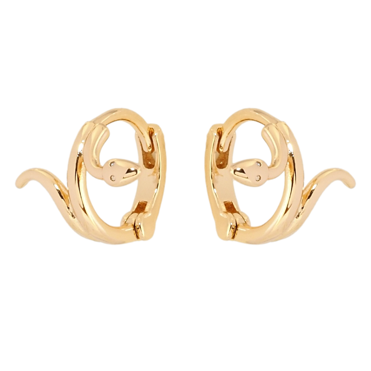 Серьги Xuping Позолота 18K колечки Змейки фото №23