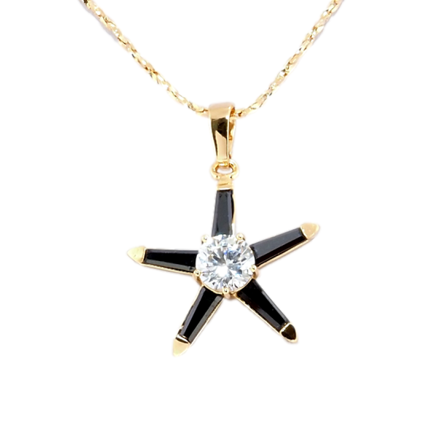 Кулон на ланцюжку Xuping Позолота 18K Кристальна зірка довжина 46-50,5см х 1мм фото №1