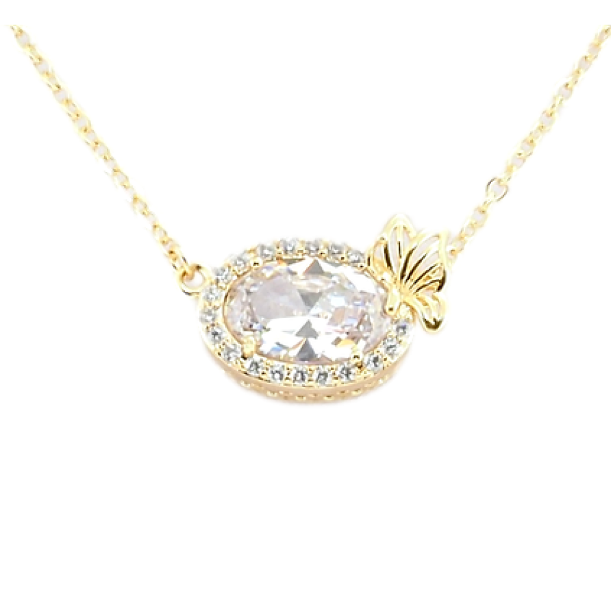 Підвіска на ланцюжку Xuping Позолота 18K Кристал в обрамленні цирконію з квіткою довжина 43-46см х 2мм фото №1