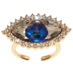 Кольцо Xuping цвет Позолота 18K с кр-ми Swarovski "Кристальный глаз" фото №2