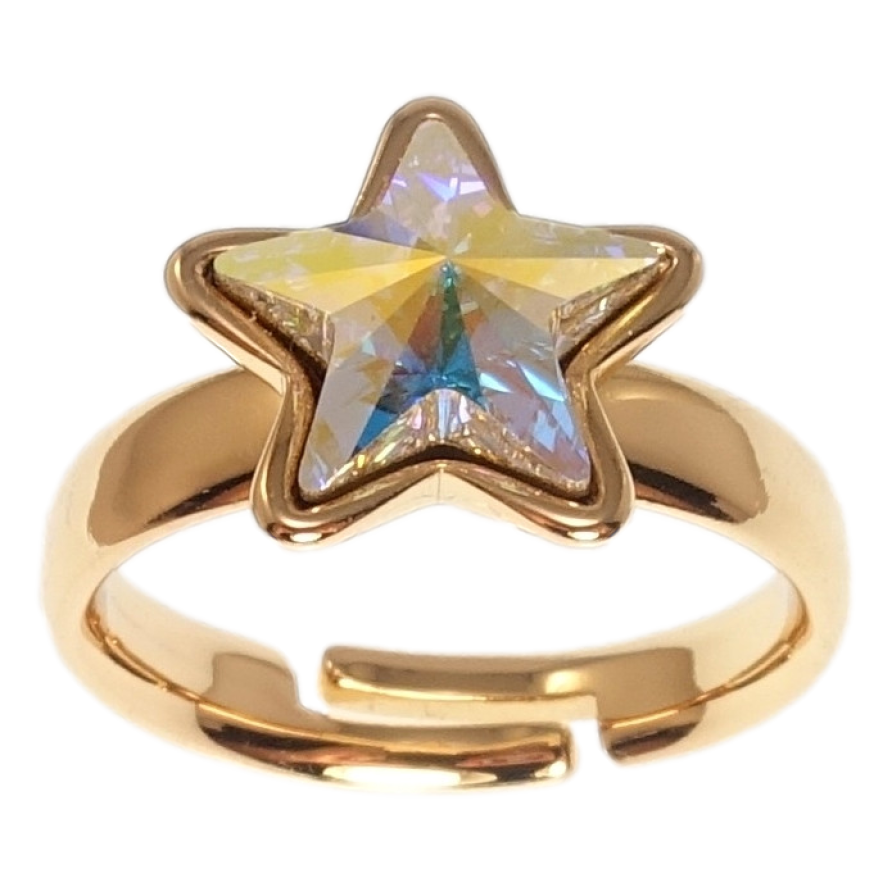 Кольцо Xuping цвет 18K с кр-ми Swarovski Кристальная звезда АВ фото №1 Кольцо Xuping цвет 18K с кр-ми Swarovski Кристальная звезда АВ фото №1