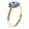 Кольцо Xuping цвет 18K с кр-ми Swarovski Кристальный цветочек Aquamarine фото №2 Кольцо Xuping цвет 18K с кр-ми Swarovski Кристальный цветочек Aquamarine фото №2