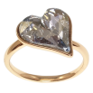 Кольцо Xuping цвет Позолота 18K с кр-ми Swarovski "Кристальное сердце Silver Night" фото №2