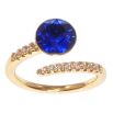 Кольцо Xuping цвет Позолота 18K с кр-ми Swarovski "Кристалл Capri Blue" фото №2