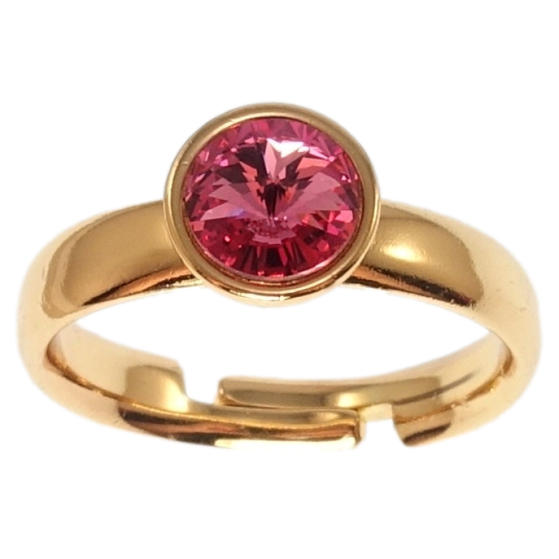 Каблучка Xuping колір 18K з кр-ми Swarovski Кристал Rose ø 7мм фото №1 Каблучка Xuping колір 18K з кр-ми Swarovski Кристал Rose ø 7мм фото №1
