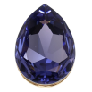 Кольцо Xuping цвет Позолота 18K с кр-ми Swarovski "Крупная кристальная капля Tanzanite" 3х2см фото №2