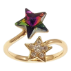 Кольцо Xuping цвет Позолота 18K с кр-ми Swarovski "Две звезды с кристаллом Vitrail Medium" фото №2