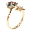Кольцо Xuping цвет 18K с кр-ми Swarovski Две звезды с кристаллом Vitrail Medium фото №2