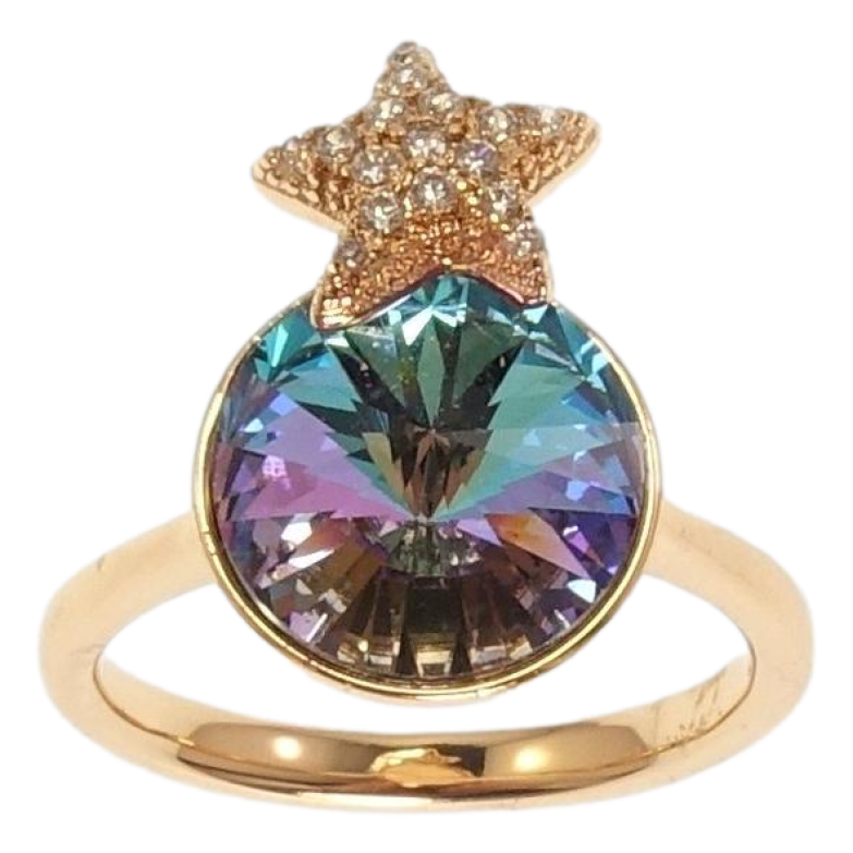 Кольцо Xuping цвет 18K с кр-ми Swarovski Кристалл Paradise Shine с звездой фото №1