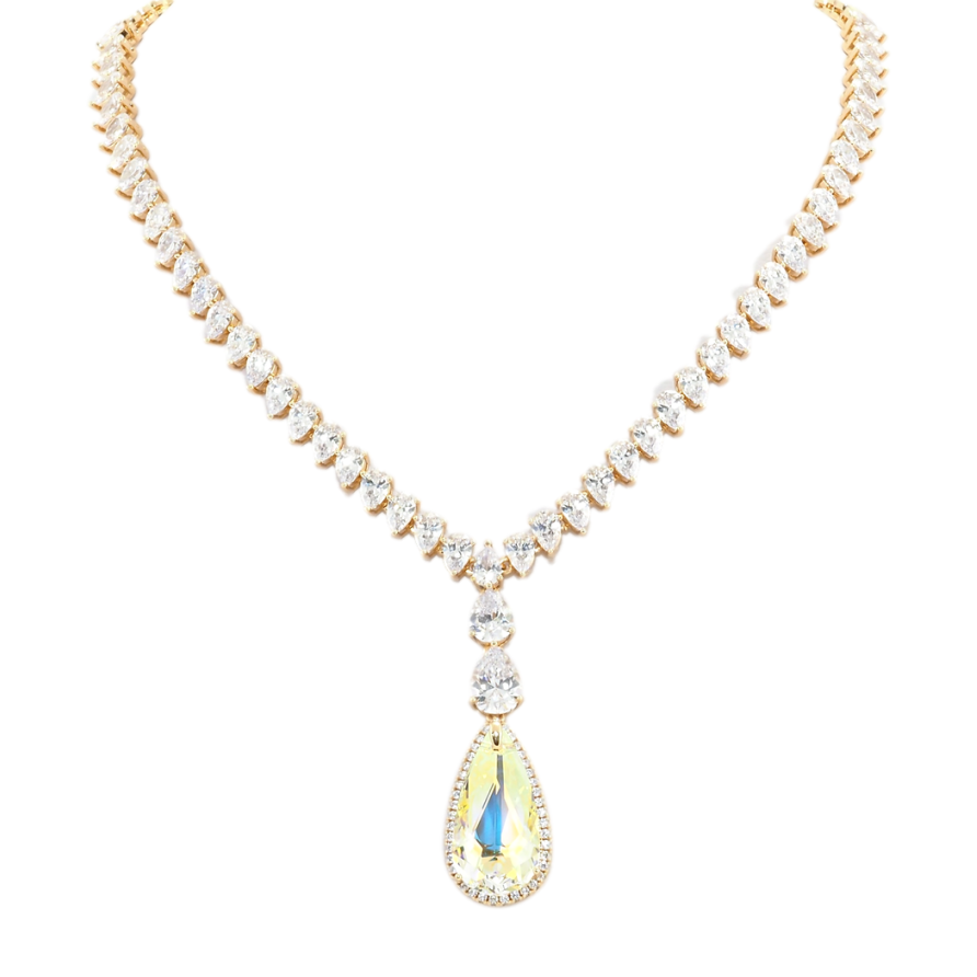 Колье Xuping цвет 18K с кр-ми Swarovski Изящный блеск кристалла Citrine Shimmer длина 51см фото №1