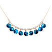 Колье Xuping цвет Позолота 18K с кристаллами Swarovski "Дорожка с кристальными подвесками Metallic Blue" длина 41-46см х 1мм фото №2 Колье Xuping цвет Позолота 18K с кристаллами Swarovski "Дорожка с кристальными подвесками Metallic Blue" длина 41-46см х 1мм фото №2