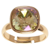 Кольцо Xuping цвет Позолота 18K с кр-ми Swarovski "Кристалл Luminous Green" 12х12мм фото №2 Кольцо Xuping цвет Позолота 18K с кр-ми Swarovski "Кристалл Luminous Green" 12х12мм фото №2