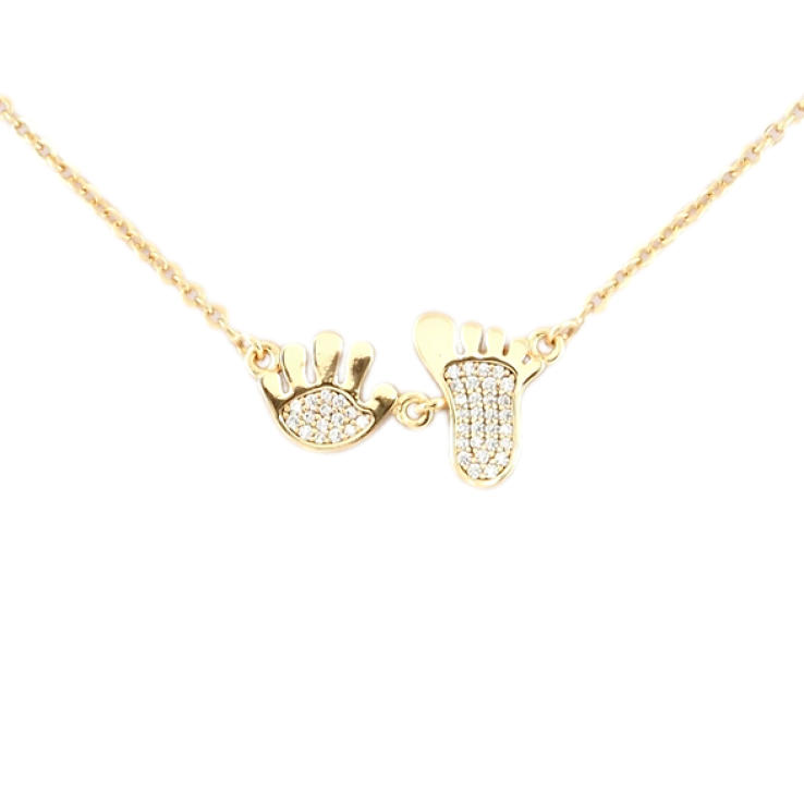 Подвеска на цепочке Xuping Позолота 18K Ладошка с ножкой длина с доп. цепочкой 45-48см х 1мм фото №6