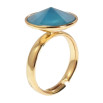 Кольцо Xuping цвет 18K с кр-ми Swarovski Кристалл Azure Blue ø 16мм фото №3